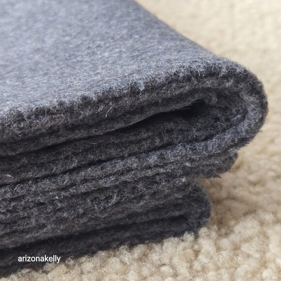 Wool Cashmere Grey Woven Scarf--Possibly Toteme - Picture 14 of 14